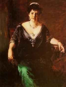 威廉 梅裡特 查斯 Portrait of Mrs William Merritt Chase